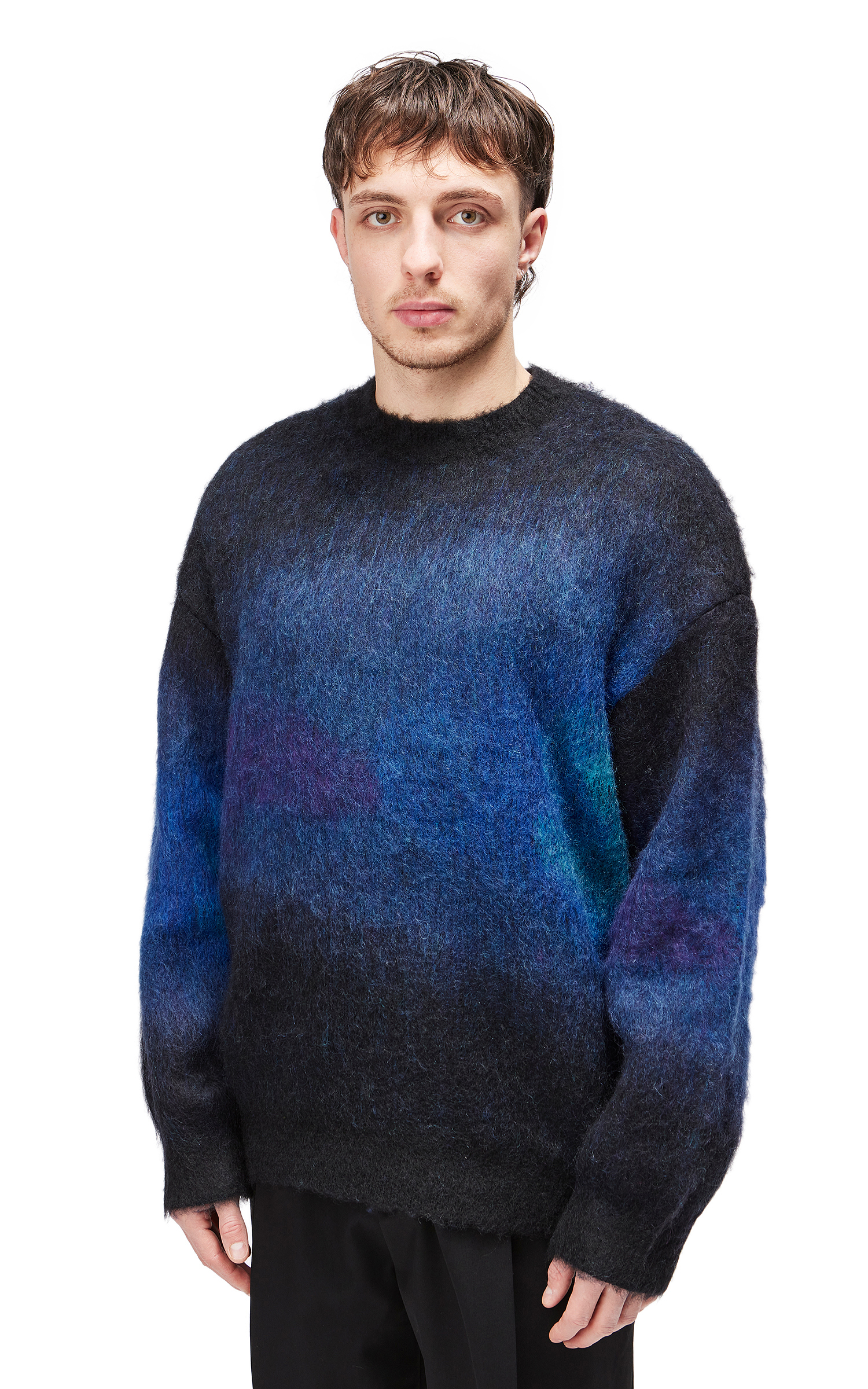 stein Oversized Gradation Mohair Sweater Black | Cultizm