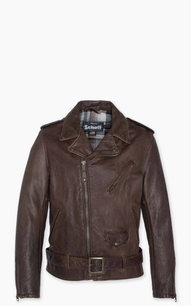 Schott NYC 626VN Vintaged Cowhide Perfecto Leather Jacket Brown