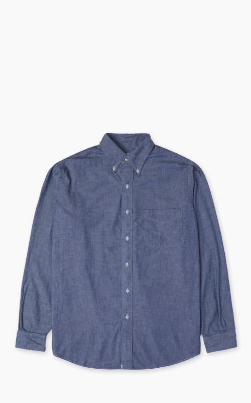 OrSlow Standard Button Down Shirt Chambray Blue